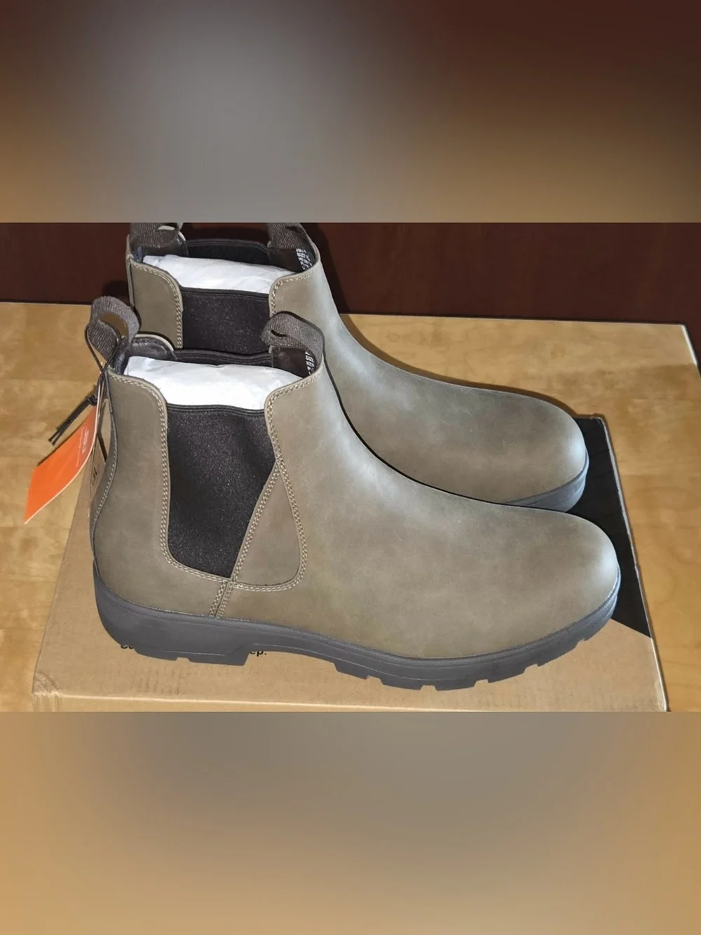 JBU by Jambu Men's Kerry Waterproof Chelsea Boots in Brown Size 10